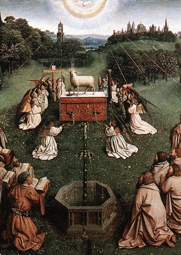Adoration of the Lamb (detail)